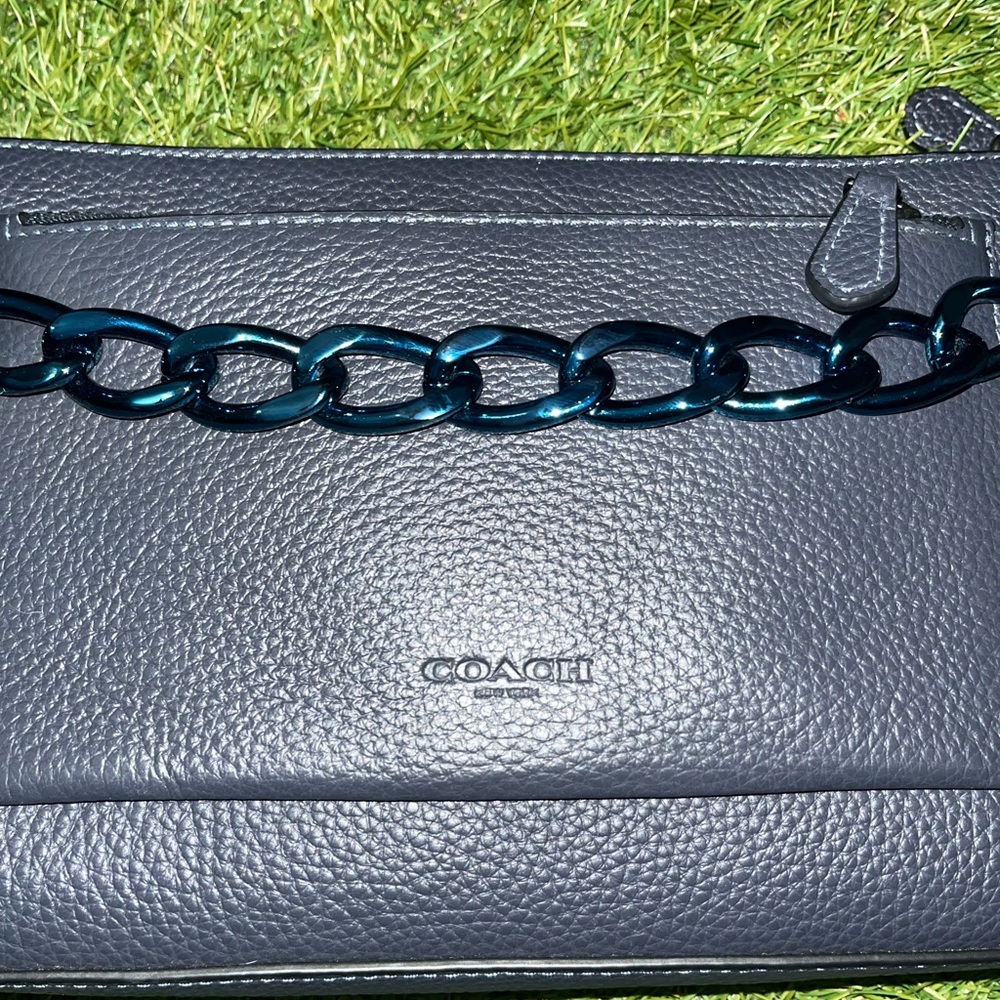 Coach navy Leather Crossbody Bag - Picture 2 of 5